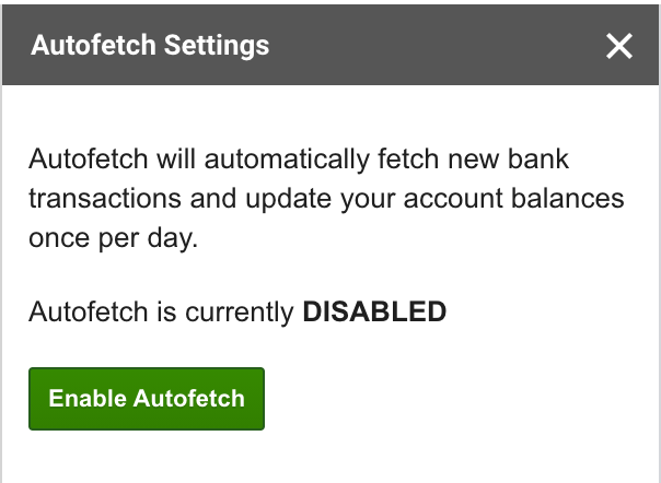 Autofetch Installation Panel